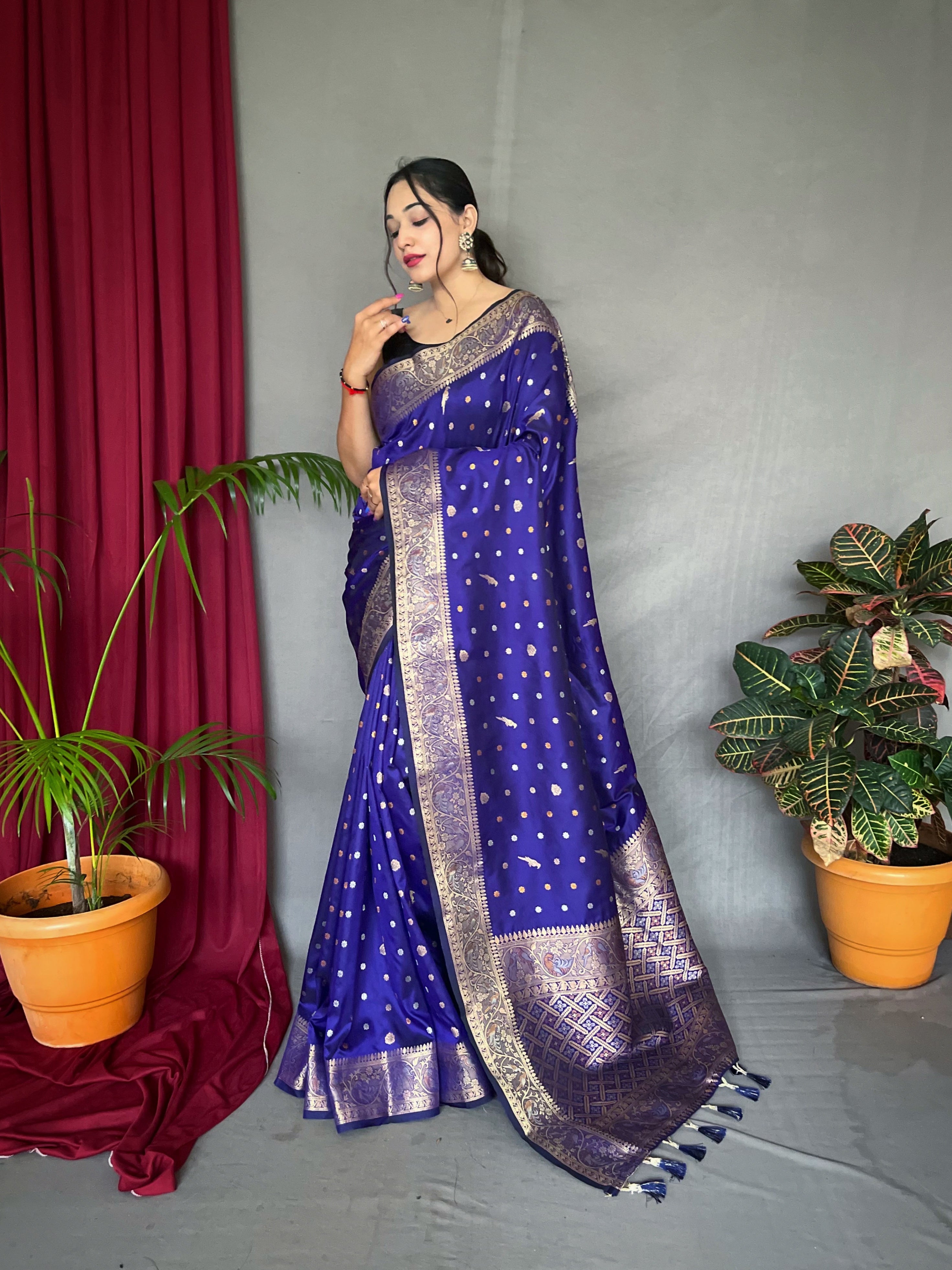 Blue Silk Saree | Leemboodi