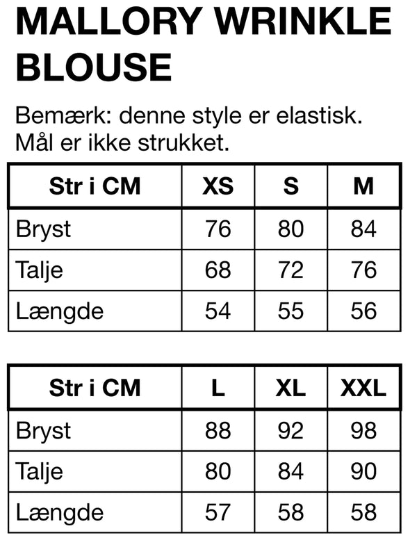 Size Chart — Mallory