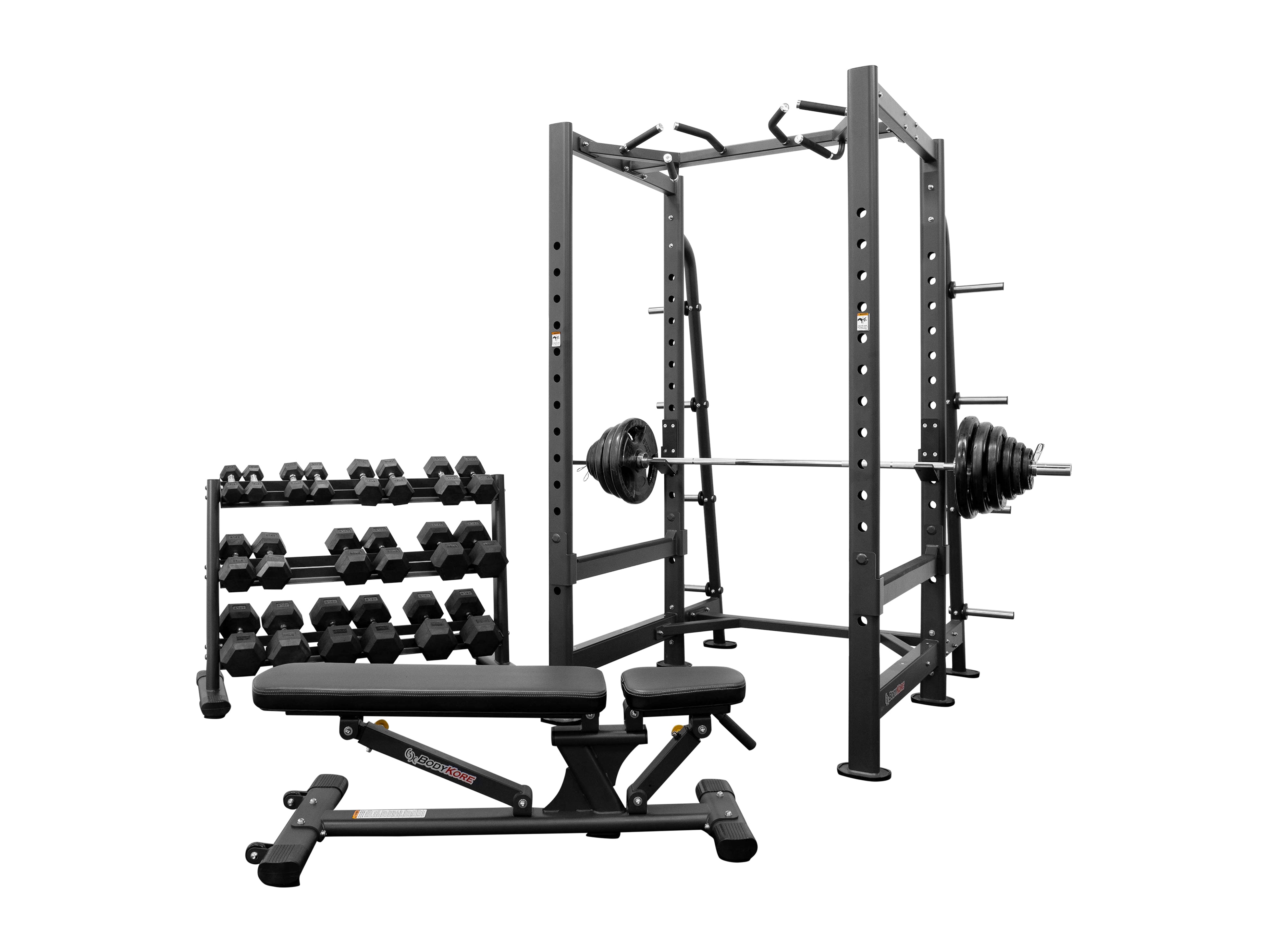 BODYFIT Home Gym Set Combo, Home Gym Kit, Gym Equipments, (15Kg