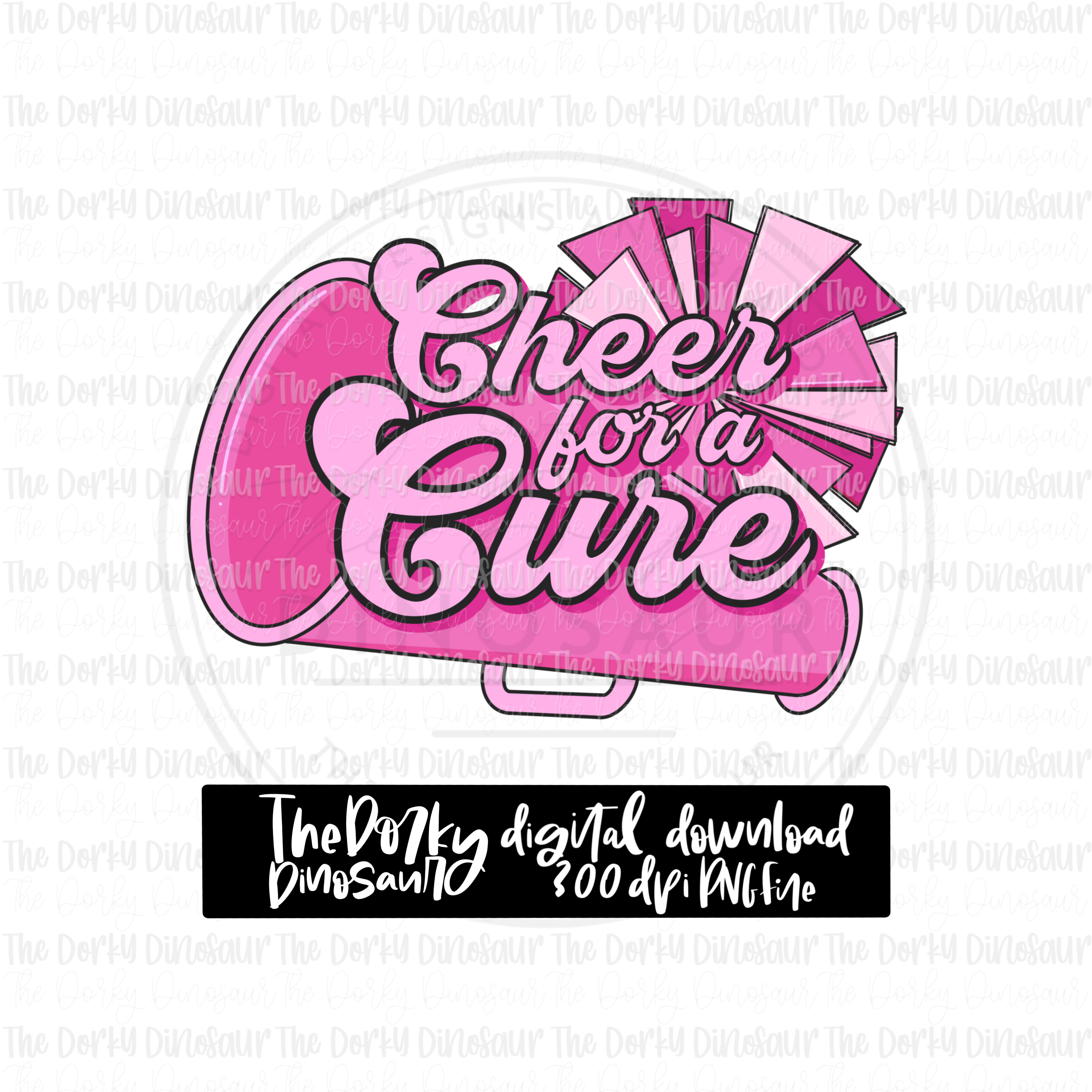 Cheer For A Cure PNG File | Awareness PNG File | Digital PNG Download | Sublimation File
