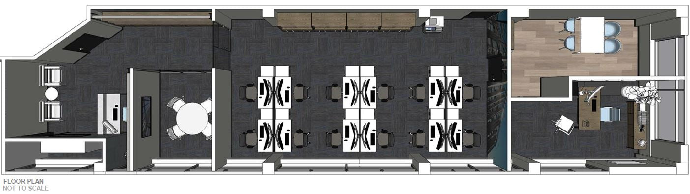 floor plan of the new IModel steel detailing office