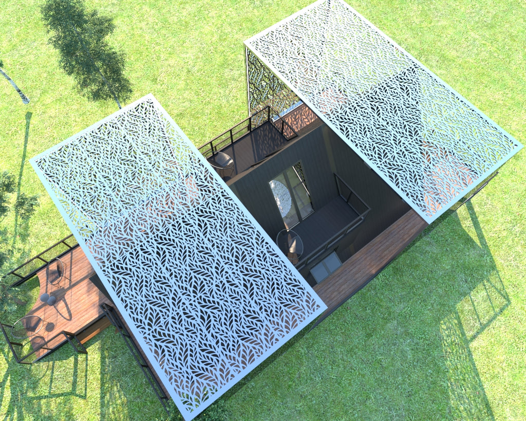 birds eye view a-frame house design prototype house design