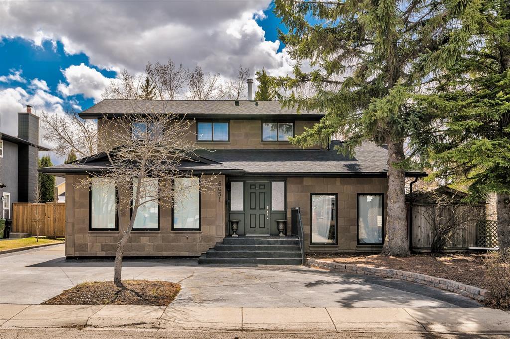 Calgary home listing two story house 1970 house bricks with drieway