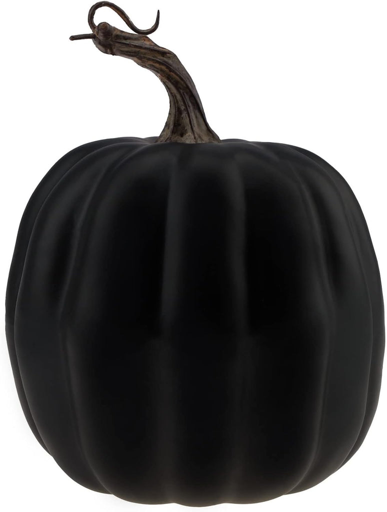 Fake Black Pumpkins Artificial Foam Pumpkin for Fall Halloween Thanksgiving Tabletop Centerpiece Home Kitchen Decoration