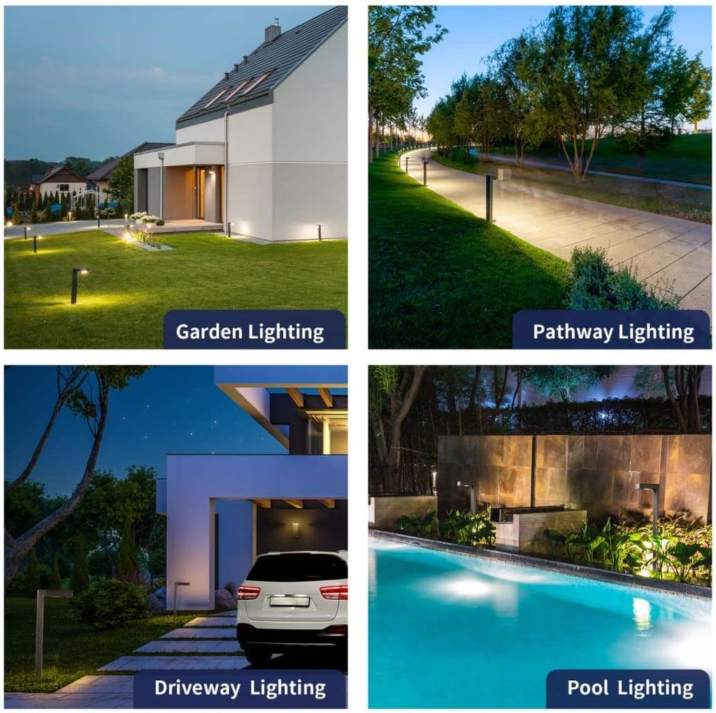 Brass Low Voltage Pathway Lights, Outdoor LED 12V Landscape Path Lights(L) for Walkway Driveway Garden Yard with 3W 2700K Warm White LED G4 Bulb