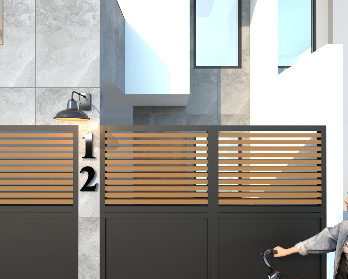 rendering of the new facade design with the concrete looking exterior tiles