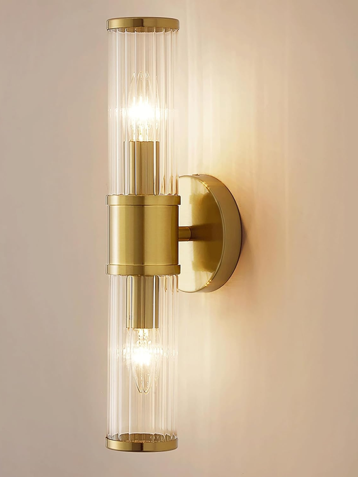 Wall Sconce for Bathroom Linour Bathroom Sconce Morden Sconce Wall Lighting Over Mirror Vanity Lights Fixture with Glass Shade (Without Bulbs)