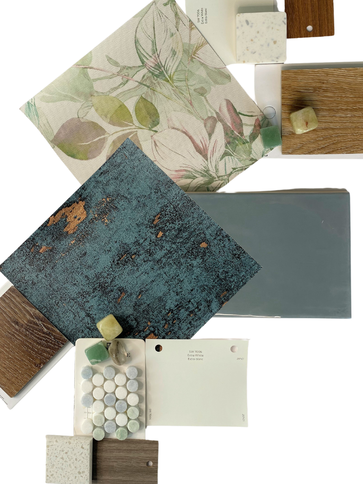 sample finishes swatches from different brands