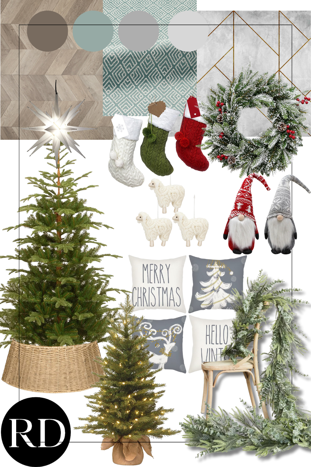 shop the style by rocabu designs with different finishes for flooring lvp, fabrics, wallcovering and scandinavian christmas decorations