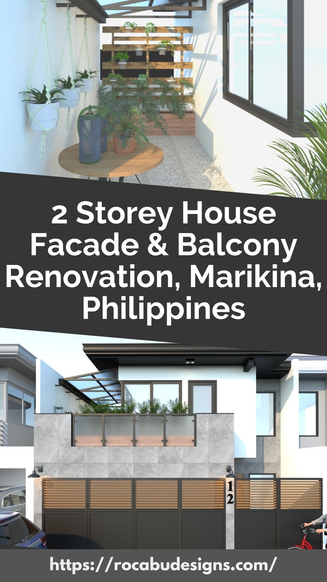 2 Storey facade and balcony renovation, marikina, philippines