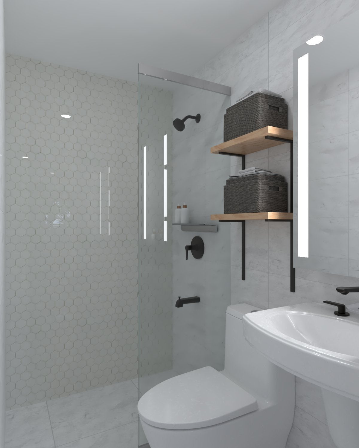 bathrooms with clean modern finishes