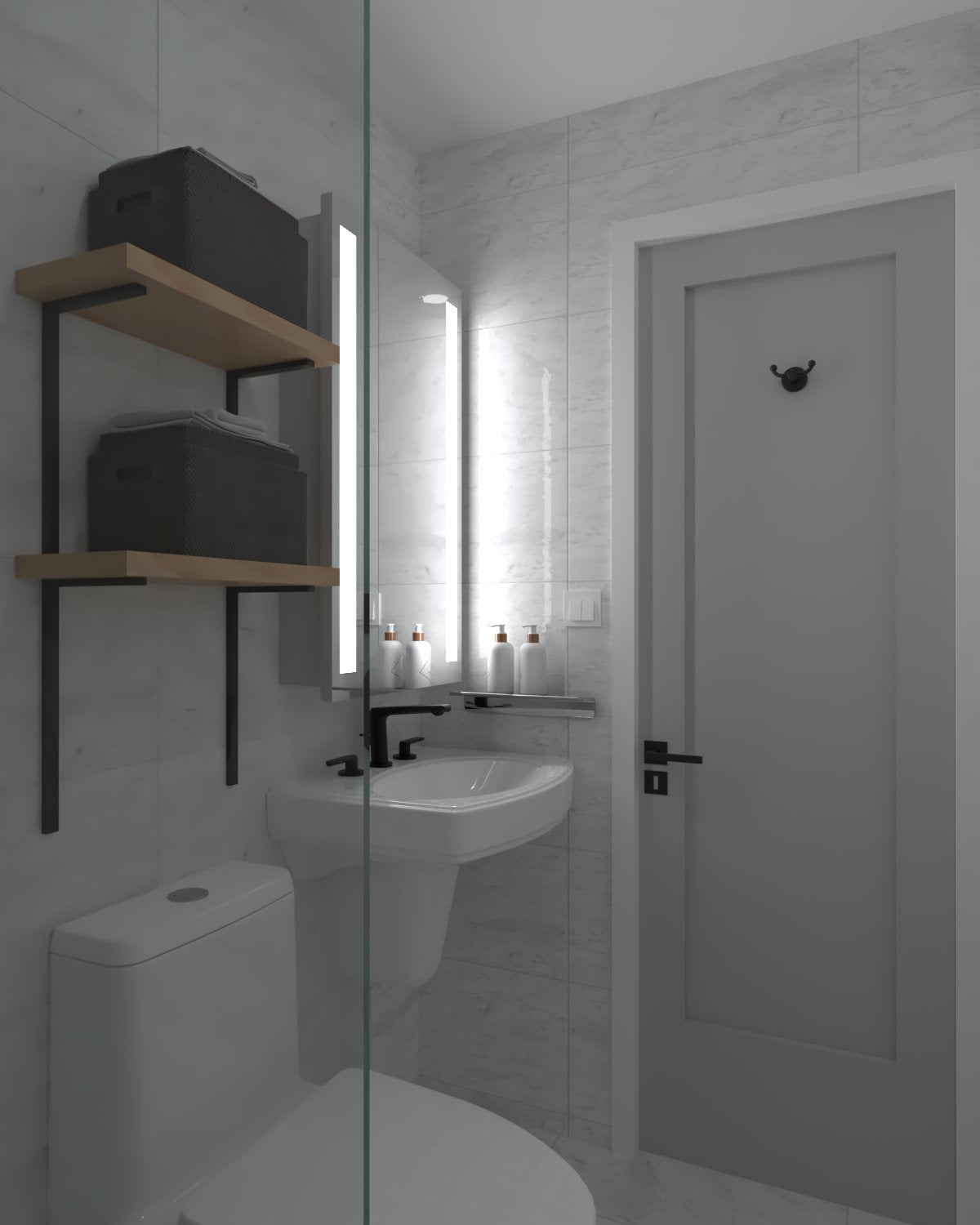bathroom with clean modern finishes