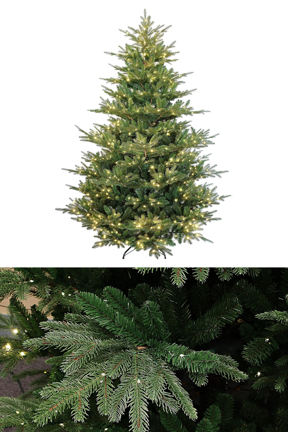 Rocky Mountain Fir Wide Artificial Christmas Tree (8ft Pre-lit)