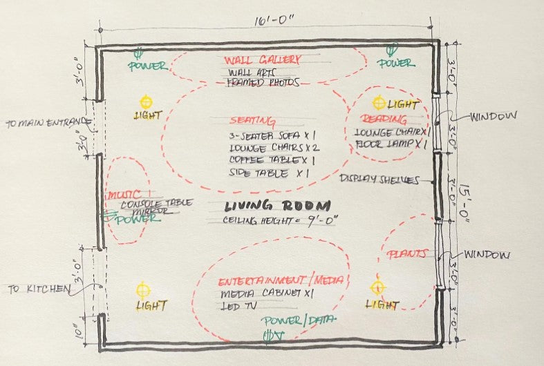 sample floor plan sketch