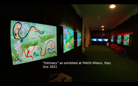 "Intimacy" as exhibited at MADS Milano on touch screens
