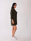 Women's Fashion - Contemporary Olive Green Top