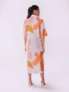 Chic Abstract Printed Shirt Dress by POPPI
