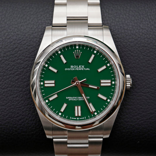 rolex green glass