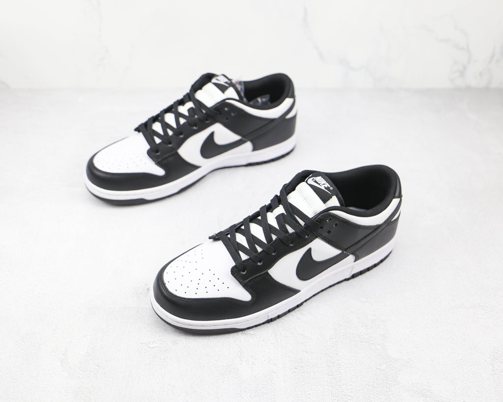 low dunk retro white black