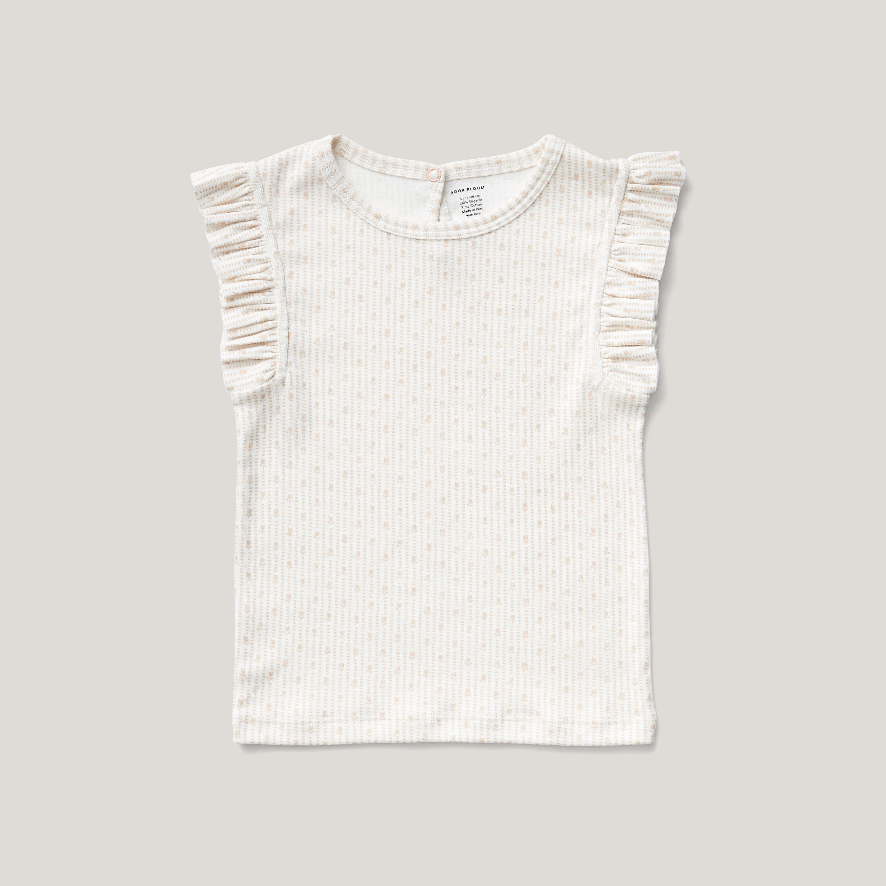 Soor Ploom Frill Tee | Tulip Print | Marigold Modern Kids