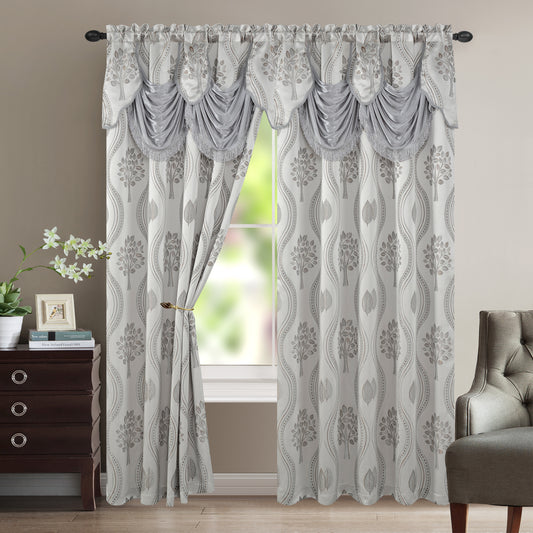 Aurora Curtain Set of 2 Panel with easy-to-install design featuring Rod Pocket 54" width X 84" Length