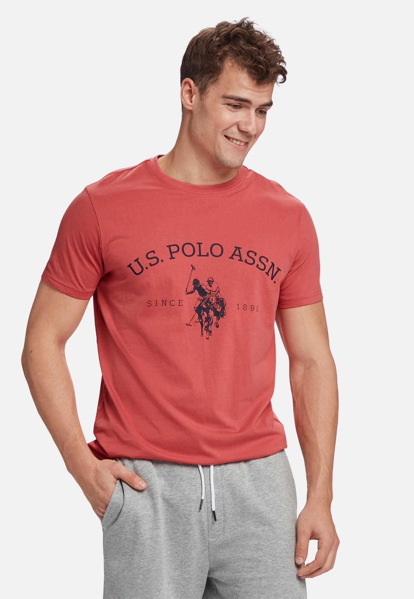 Billede af Mineral Red - Archibald T-shirt - Herre - U.S. Polo Assn