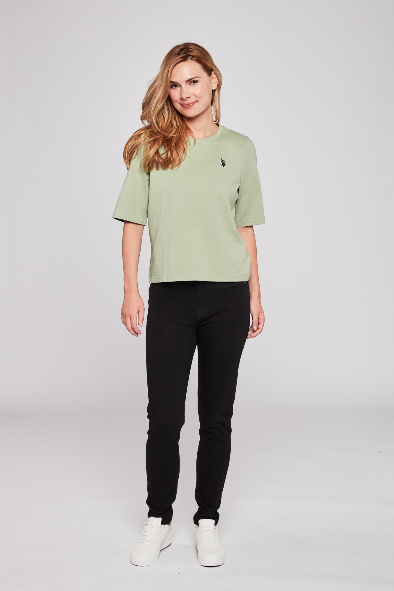 Billede af Frosty Green 3/4 SL T-shirt Aurora Dame - Frosty Green - XXS | U.S. Polo Assn