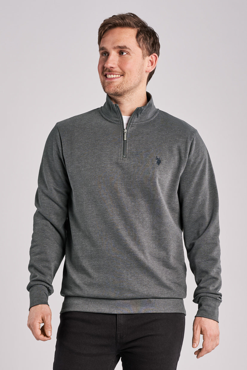 Billede af Medium Lysegrå - Faik Half-zip Sweatshirt - Herre - XXL - U.S. Polo Assn