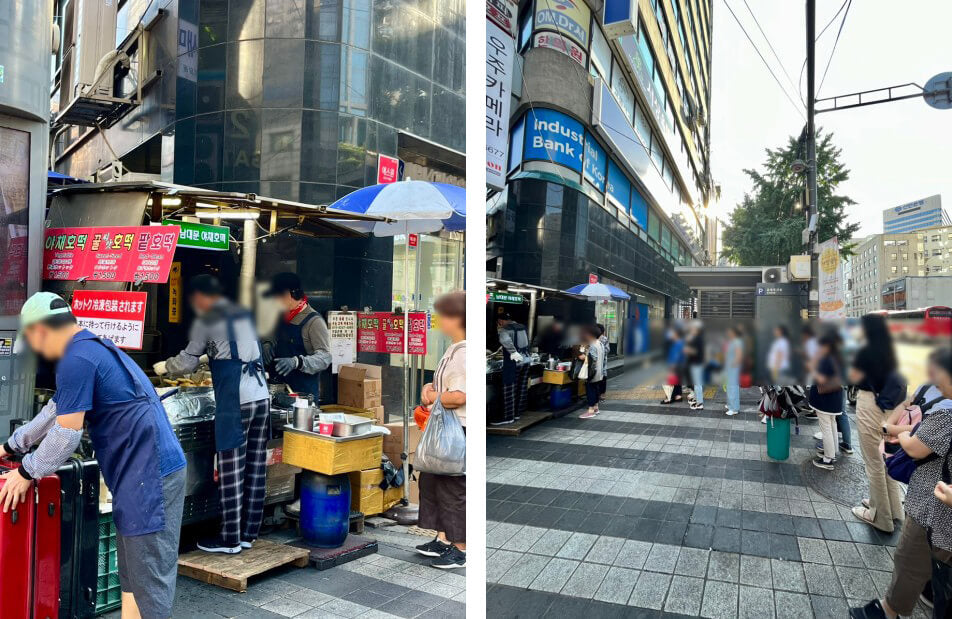 namdaemun market vegetable hotteok japchae seoul