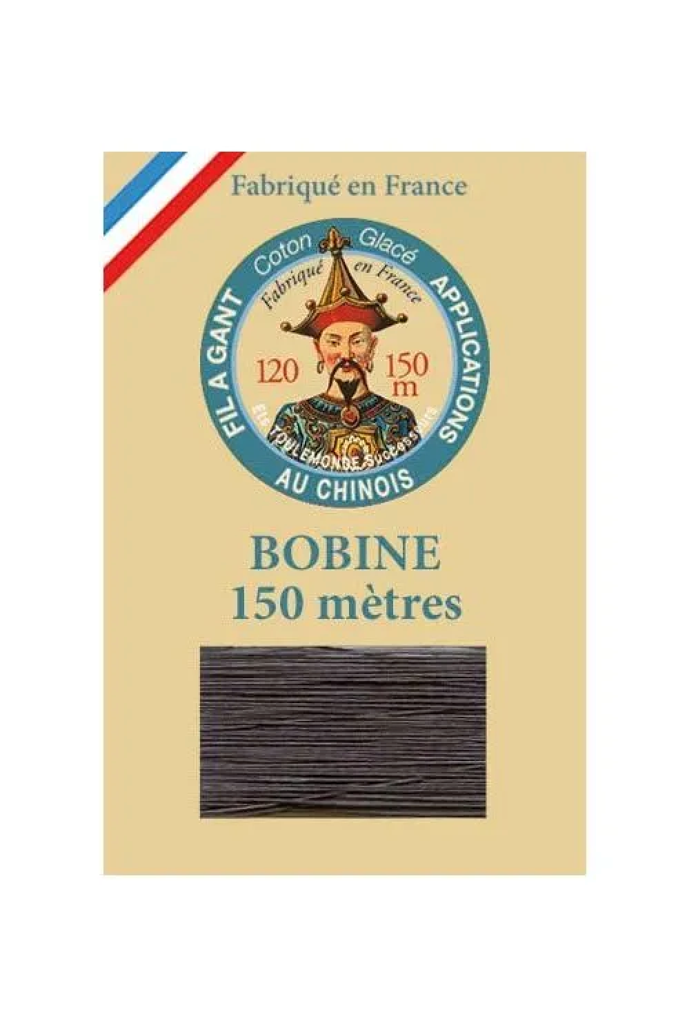 Fil Au Chinois Waxed Gloving Thread Neutral Spools Slate 190 from Maison Sajou