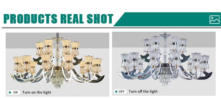 Qulik Chandelier Luxury Decorative Crystal Pendant 8 LED Lamp Ceiling Lights (QL-3325-8)