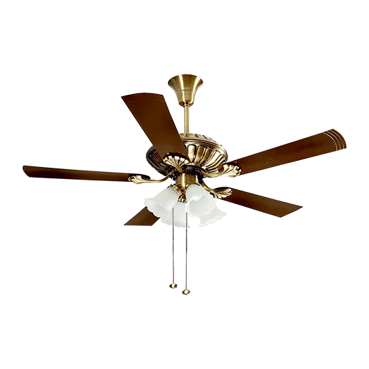 Crompton Jupiter 48" Decorative Ceiling Fan with Lights (Brass) C-215