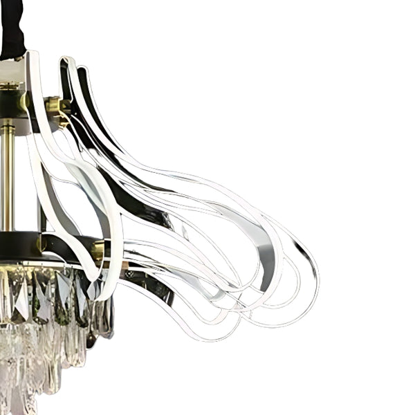Qulik Chandelier Luxury classic decorative Crystal Pendant 8 LED Lamp Ceiling Lights (QL-3389-8)