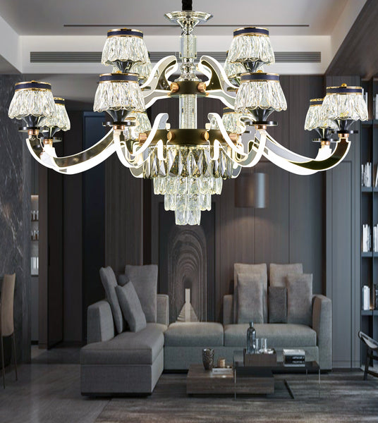 Qulik Decorative Luxury Crystal LED Chandelier Ceiling 8 Lamp Lights (QL-8832-8)