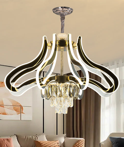 Qulik Chandelier Luxury classic decorative Crystal Pendant 6 LED Lamp Ceiling Lights (QL-3389-6)