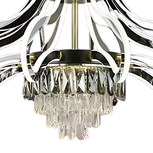 Qulik Chandelier Luxury classic decorative Crystal Pendant 8 LED Lamp Ceiling Lights (QL-3389-8)