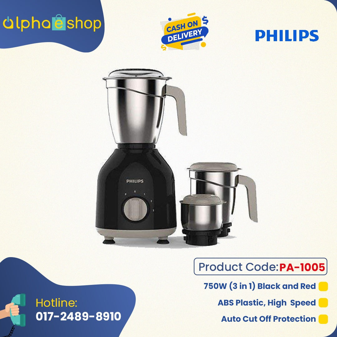 Philips HL7756/00 Mixer Grinder 750W (3 in 1) Black  P-1005