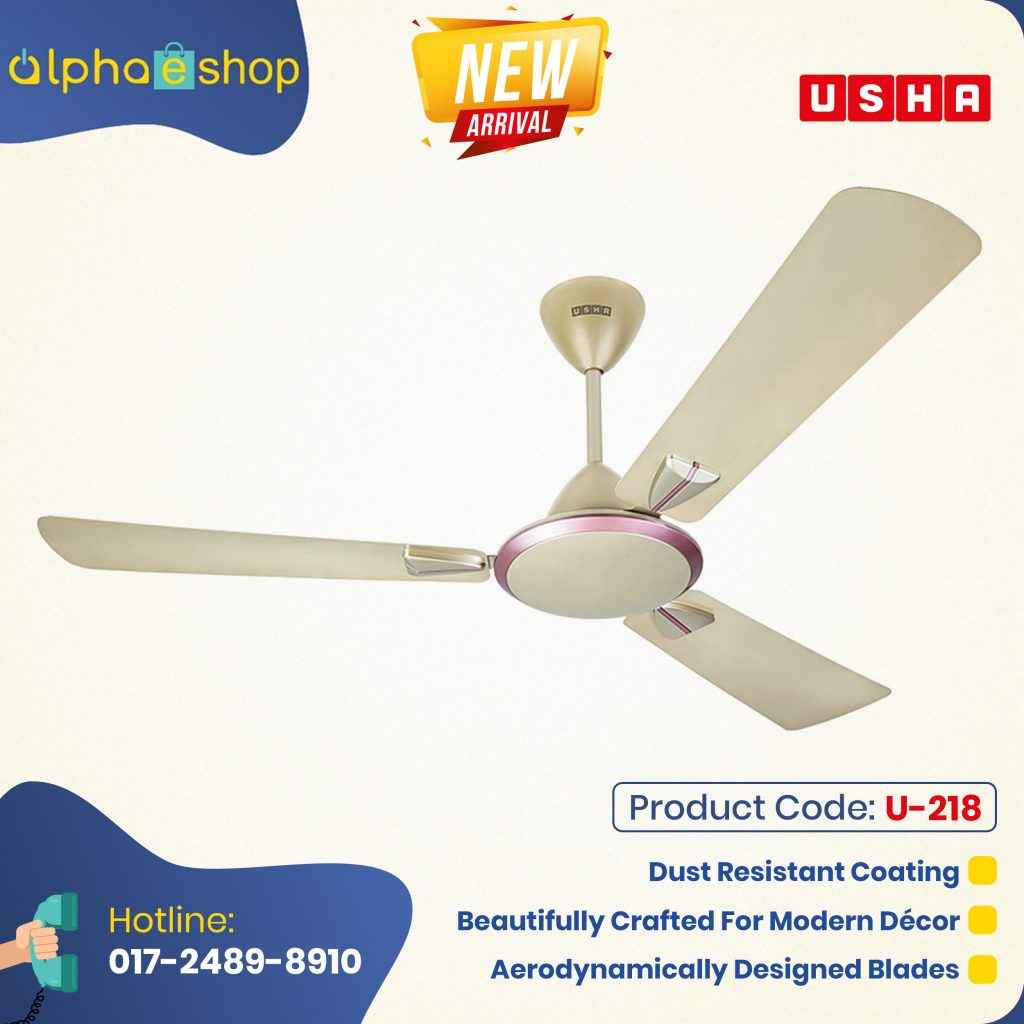 Usha Striker Galaxy 36" Anti Dust Ceiling Fan (Corn Silk) U-218