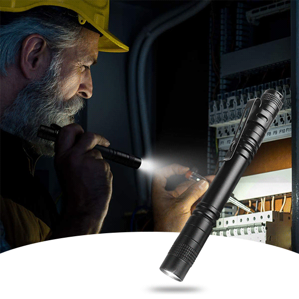 pen flashlight with recharble battery