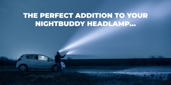 Tactical Flashlight with NightBuddy Headlamp