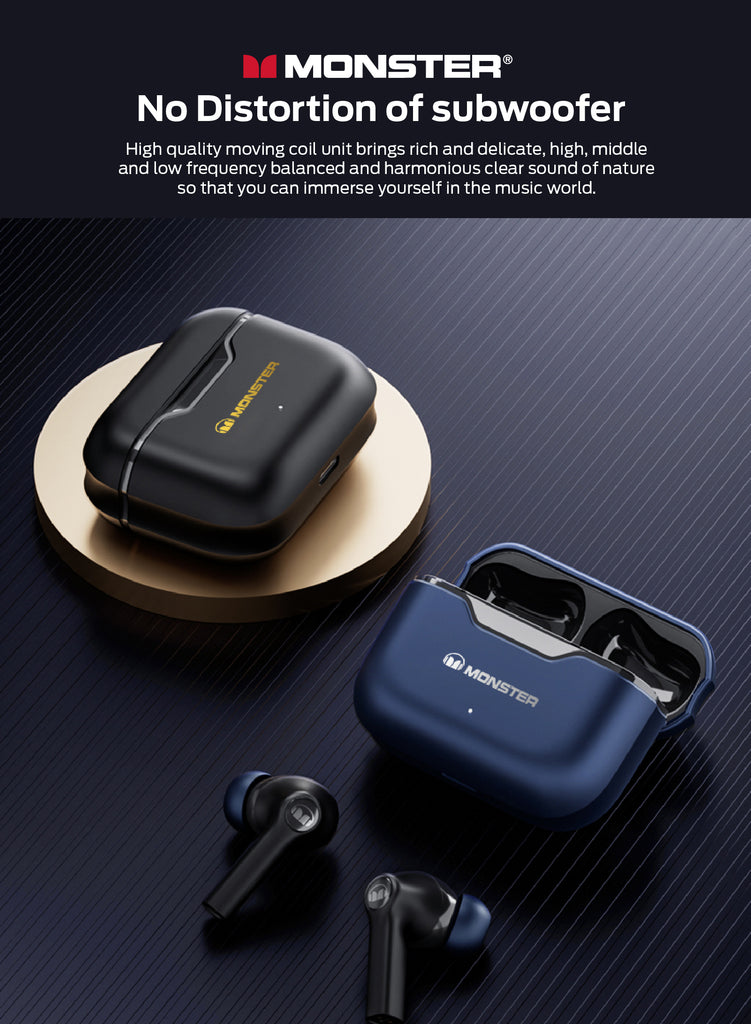 MONSTER AIRMARS XKT02 True Wireless Bluetooth Earphones 8