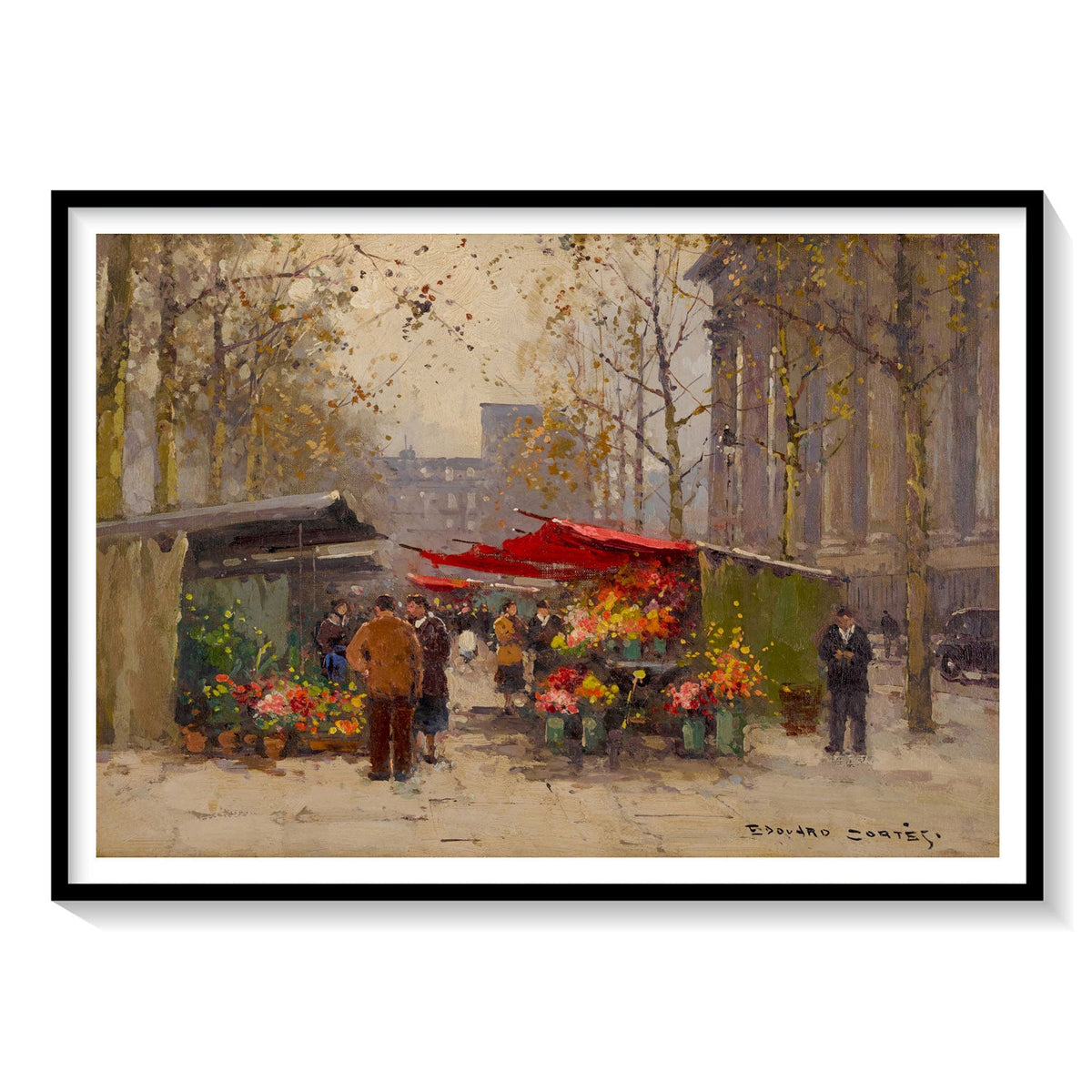 Fleuristes in the Madeleine Painting & Wall Art Print by Eduoard Cortes ...