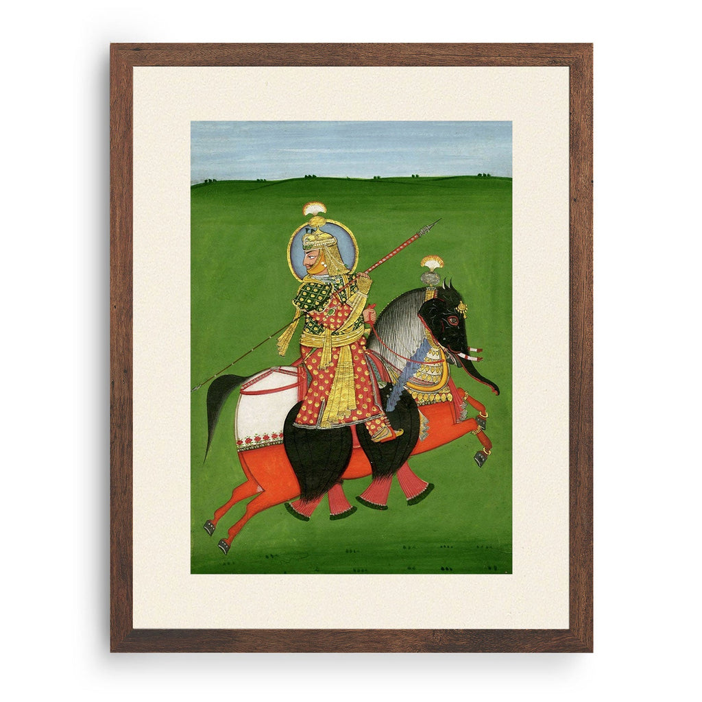 Rajasthani Paintings Buy Beautiful Rajasthani Paintings Online At   A Black Frame Maharana Jawan Singh Of Udaipur Dressed As A Warrior 1024x1024 