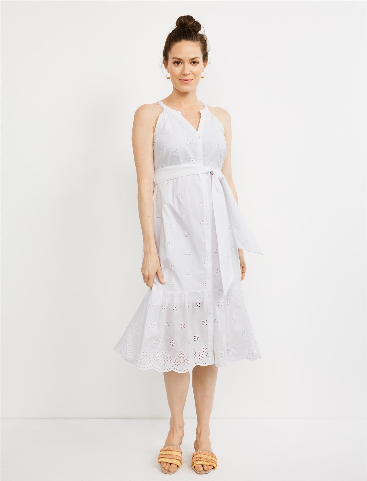 Mama Eyelet Maternity Dress - A Pea In the Pod