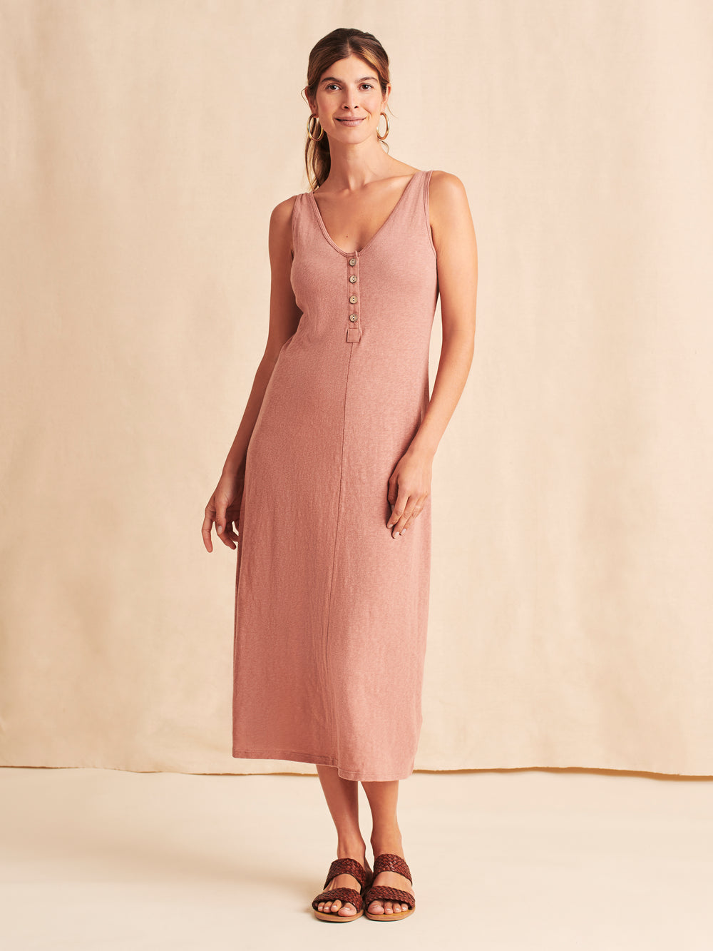 Faherty Brand, Cliffside Dress in Cedar Wood