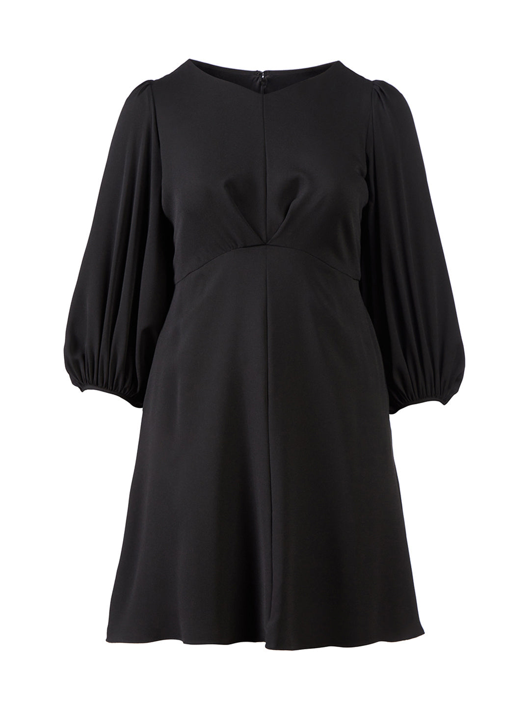 eShakti | Cocoon Sleeve Black Fit-And-Flare Dress | Tailored by