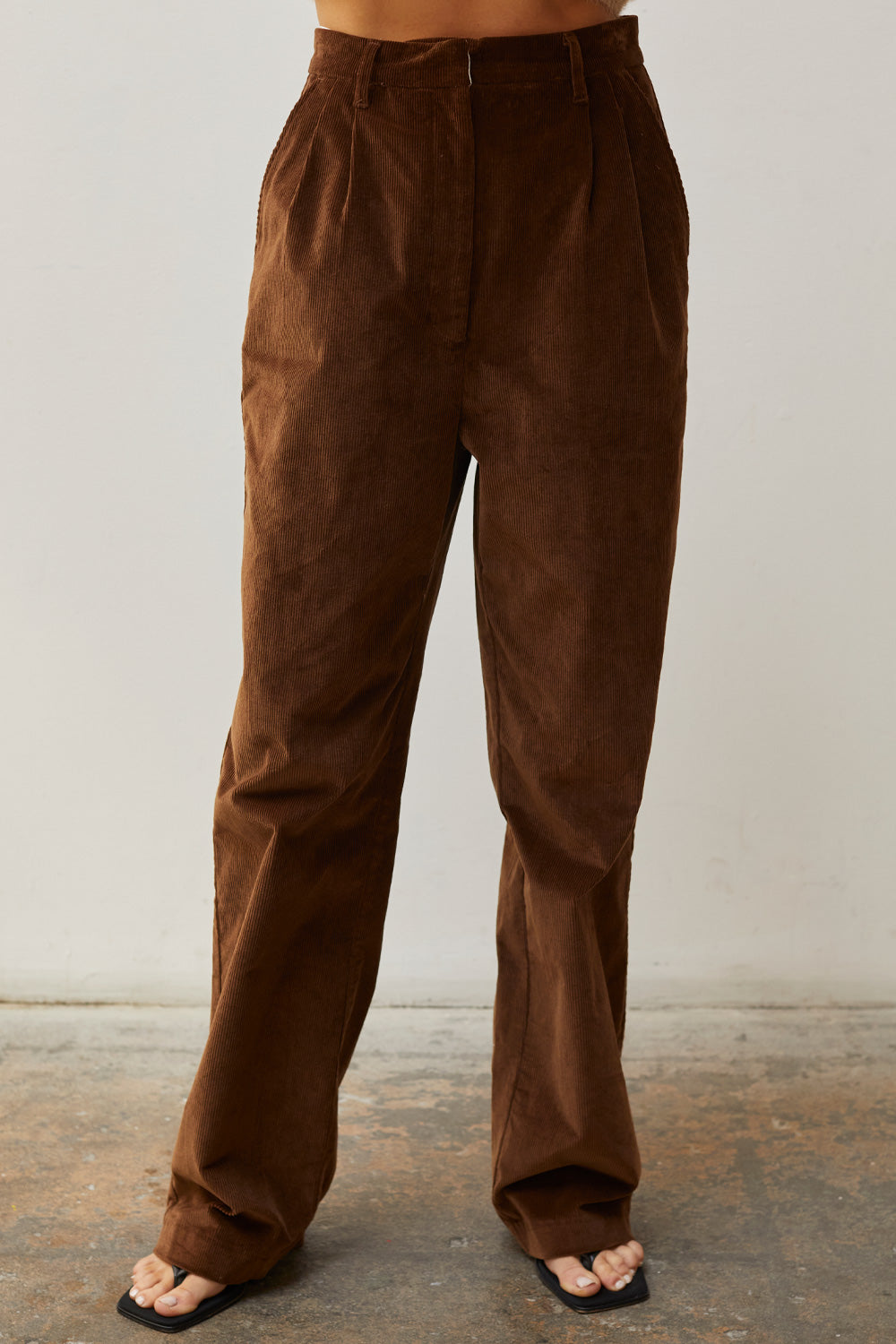 Crescent, Choco Brown Corduroy Pants