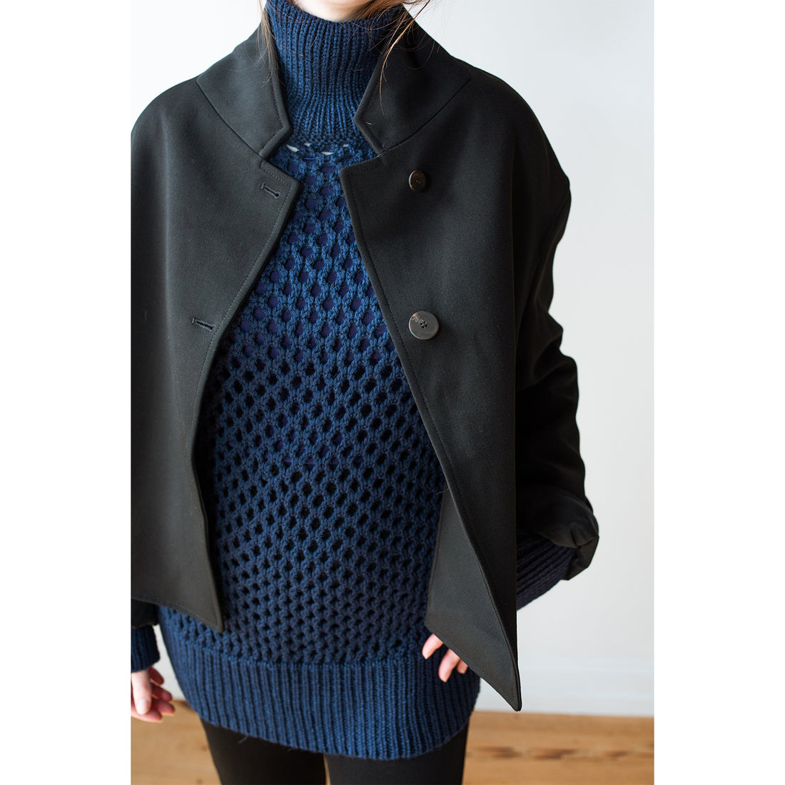 Studio Nicholson Marr Short Tailored Jacket in Black