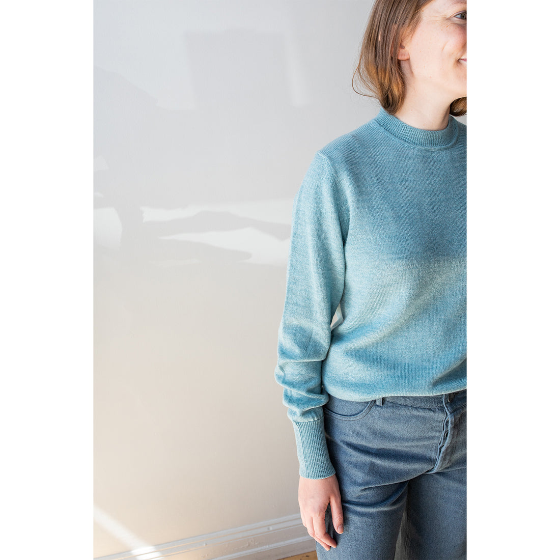 Studio Nicholson Athena Crewneck Jumper in Opal