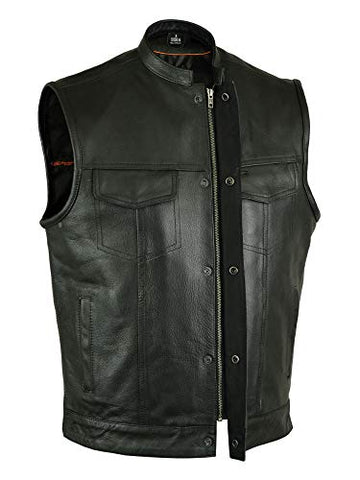 Men's Faux Leather Jacket Sleeveless Fleece Hooded Outwear - Temu